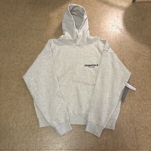 Essentials Light Gray Hoodie Sweater for Men